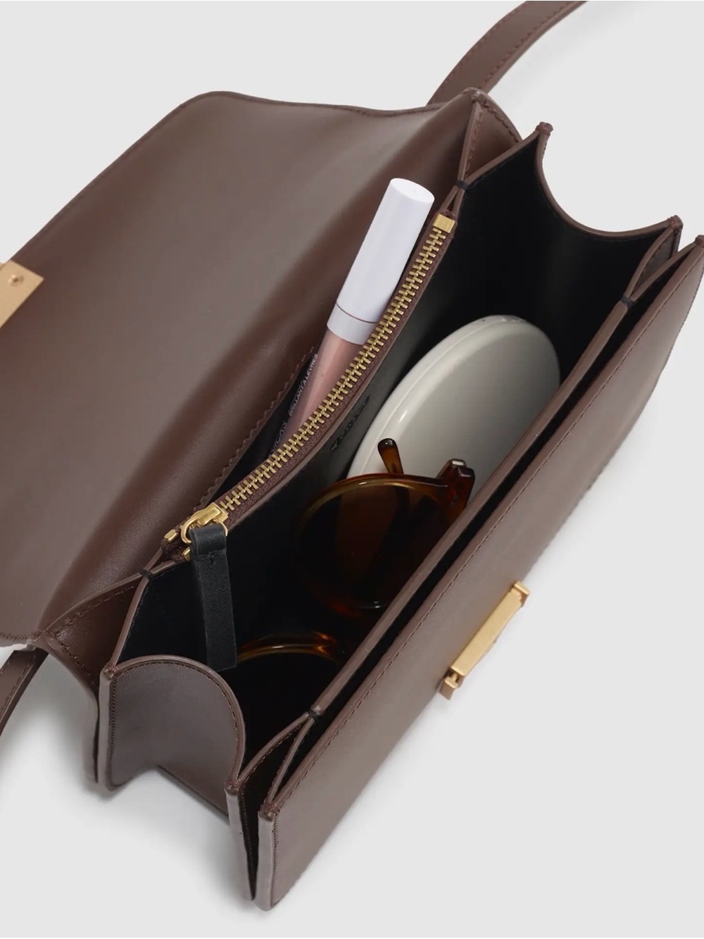Quince Italian Leather Box Shoulder Bag - Picture 3 of 10